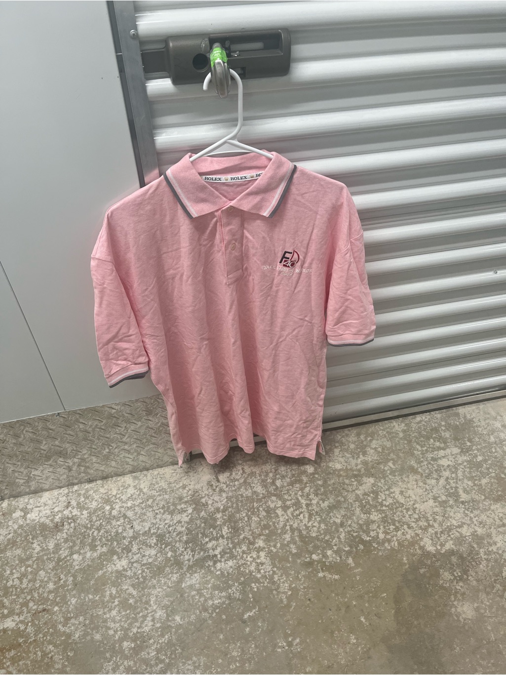 Pink Rolex F40 Polo Shirt M